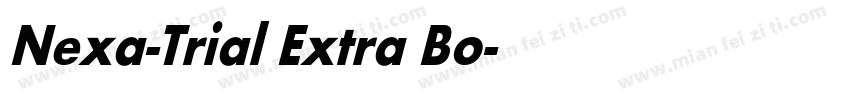 Nexa-Trial Extra Bo字体转换